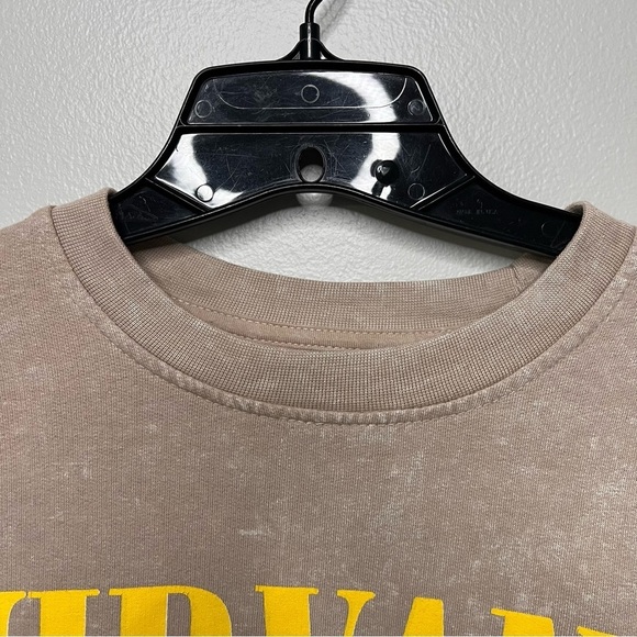 Nirvana Oversized Cream & Rainbow Tie Dye Sweatshirt Unisex Crew Neck Size Small - Picture 4 of 11